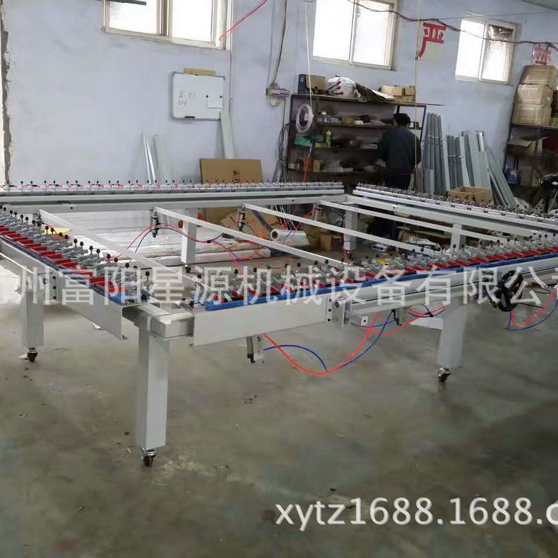 Customized Xy-Lw1115 Automatic Mesh Pulling Machine with Double Arm Aluminum Clamp and High Tension Chain Type