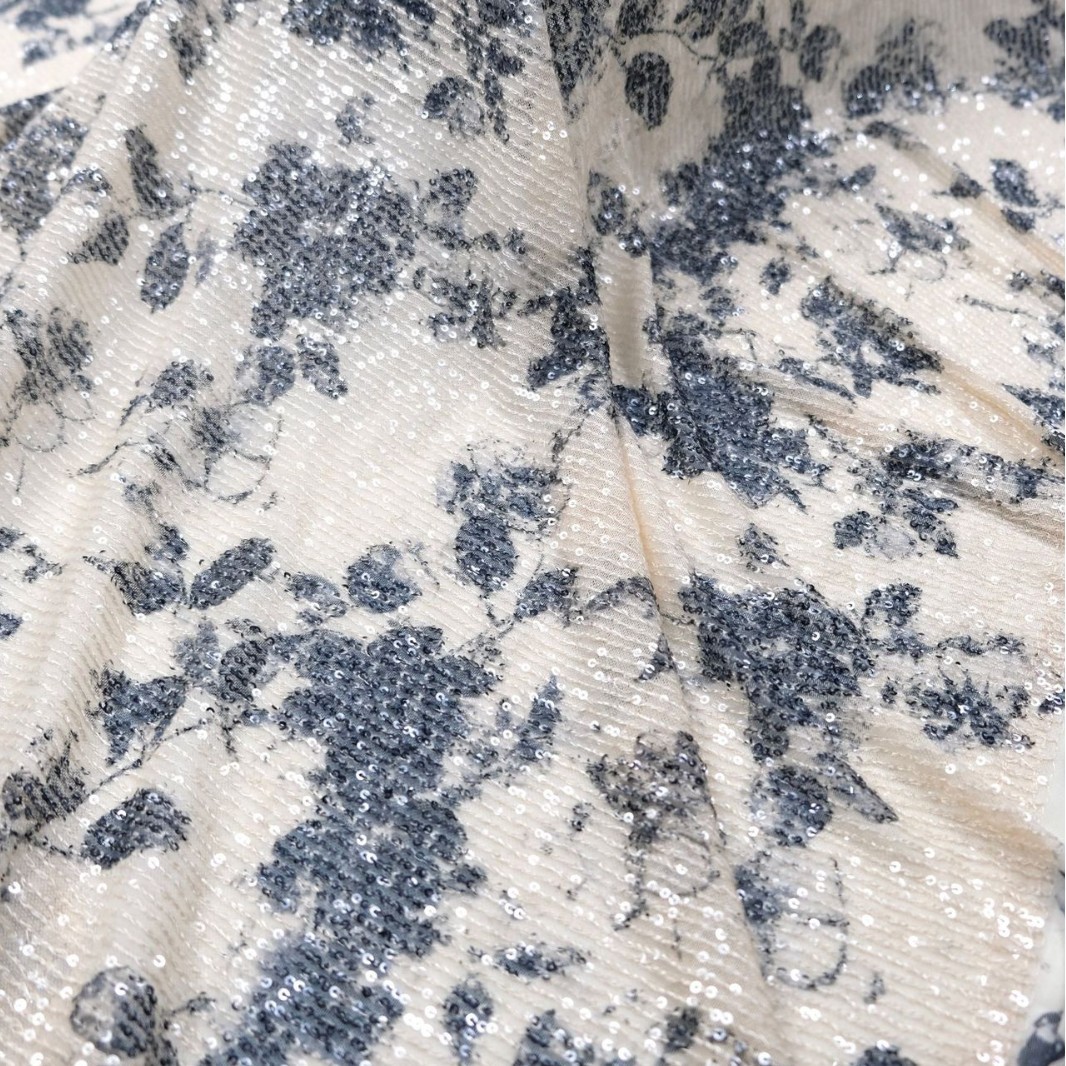 Printed Custom Straight Embroidered Women's and Children's Clothing Dress Sequin Sequin Clothing Fabric