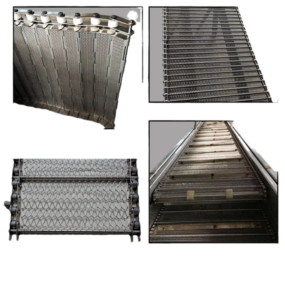 Quick Freezing Tunnel Stainless Steel Mesh Belt 304 Spring Steel Wire Single Freezing Machine Spiral Mesh Chain Pre-Made Vegetable Freezing Conveyor