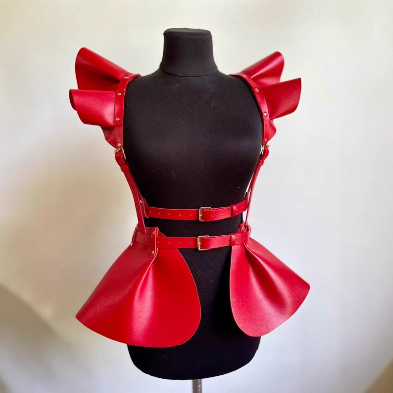 Пояс 2025 года, европейский и американский панк, с плечевыми ремнями, корсет, подтяжки, стройнящий наряд, многоцветный