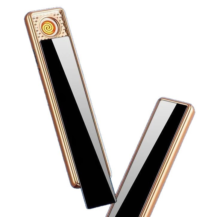 New Long Strip Lighter Rechargeable Creative Personalized Cigarette Lighter Windproof Ultra-Thin Ignition Artifact Wholesale Delivery