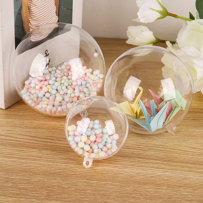 Cross-border high transparent ball 5-12cm Christmas ball window decorative ball plastic ball PS acrylic ball hanging ball