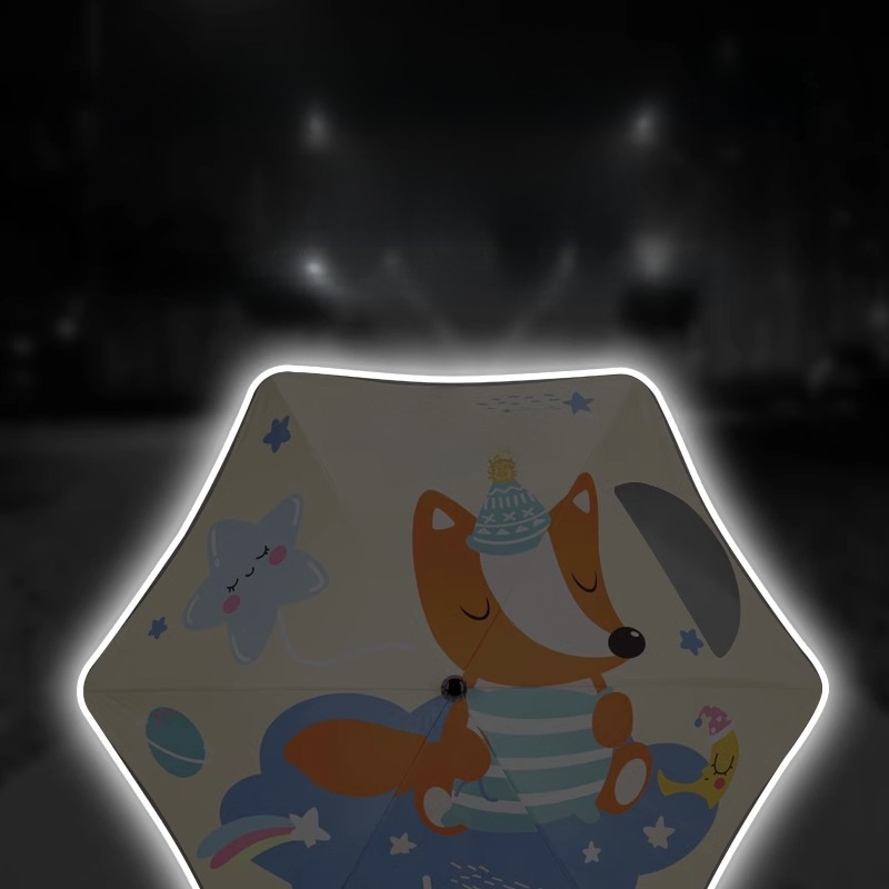 Safe Rounded Rounded Umbrella for Children Girls Boys Primary School Children's Straight Rod Curved Long Handle Umbrella Sunny Umbrella Dual-Use