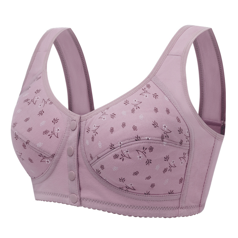 Cross-Border Middle-Aged and Elderly Bra Mother's Large Size Sports Bra Women's Wire-Free Large Size Vest Bra Elderly Thin Style