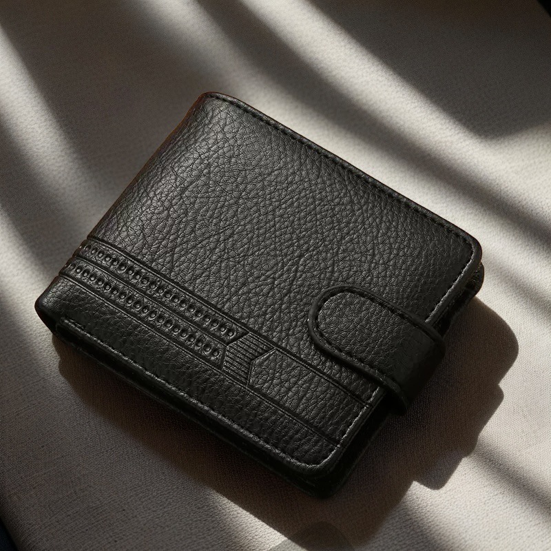 Factory wholesale men's wallet PU leather short foreign trade cross-border zipper buckle wallet new wallet coin purse