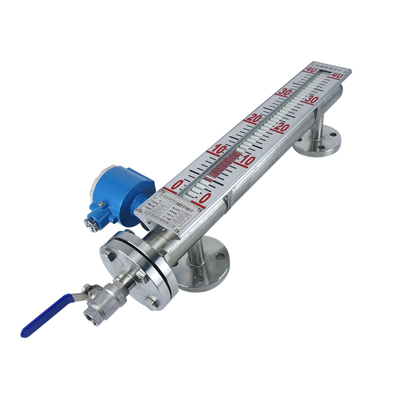 Stainless Steel Magnetic Flap Level Gauge with Remote Switch, Side-Mounted or Top-Mounted Magnetic Float Level Gauge