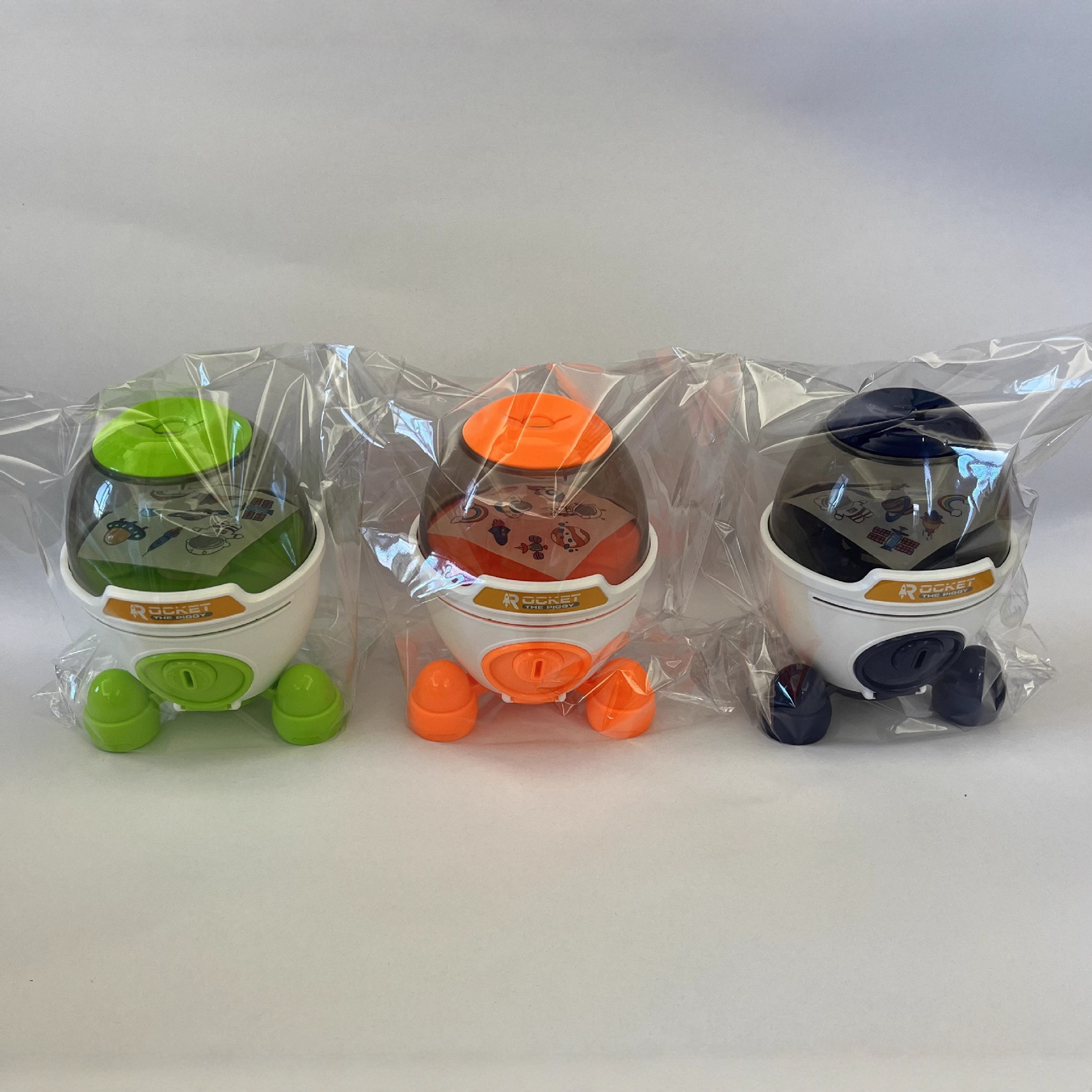 Piggy bank password box House rocket capsule saving storage machine safe paper coin student children's toy