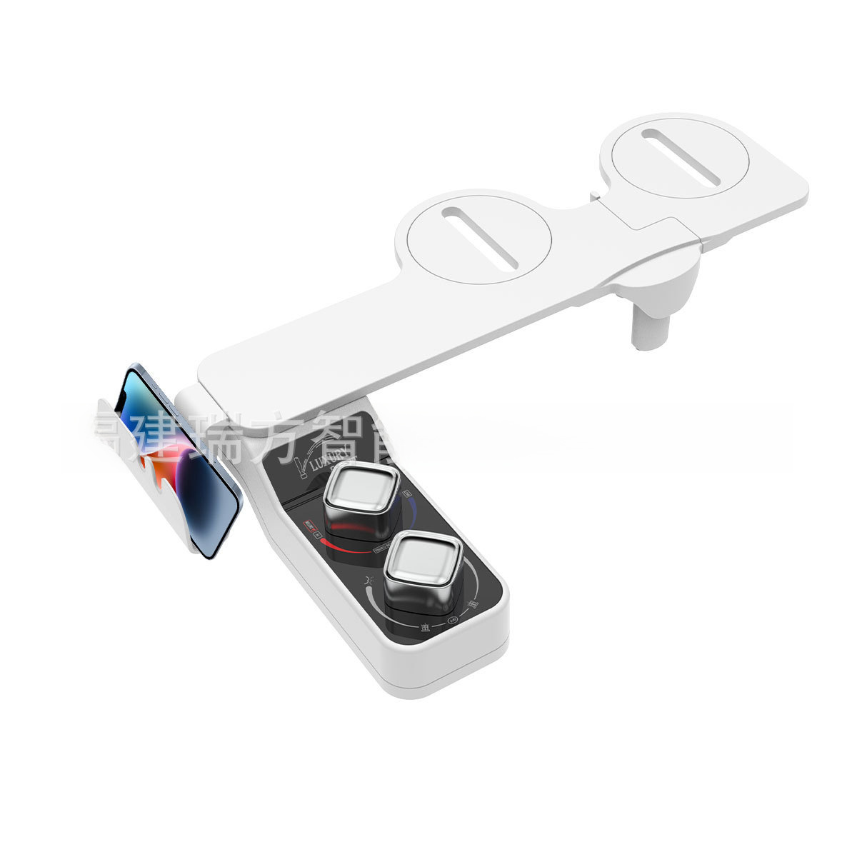 Amazon hot-selling non-electric hot and cold body cleaner mobile phone storage rack double nozzle women's cleaner smart toilet lid