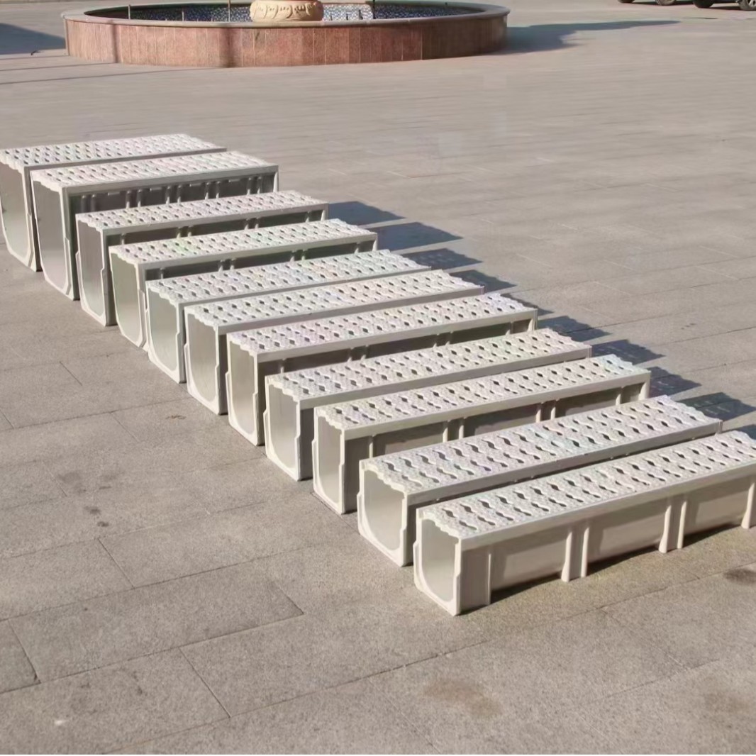 Integrated Cross-Section Finished Drainage Ditch Courtyard Garage Floor Water Ditch Sewer Drainage Ditch Grate