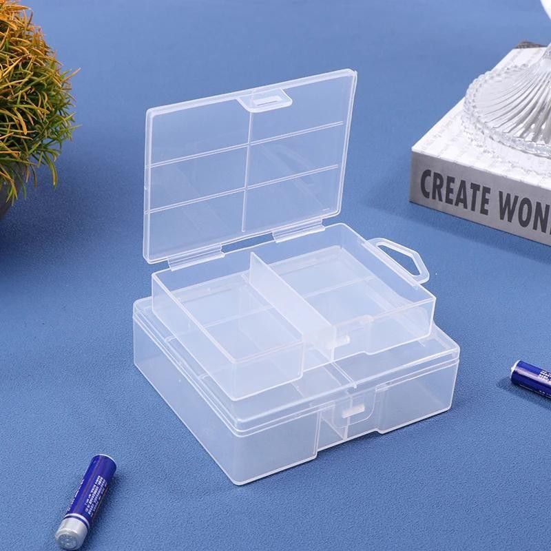 Battery storage box 24 AA battery large storage box protection box transparent environmental protection plastic strong and durable