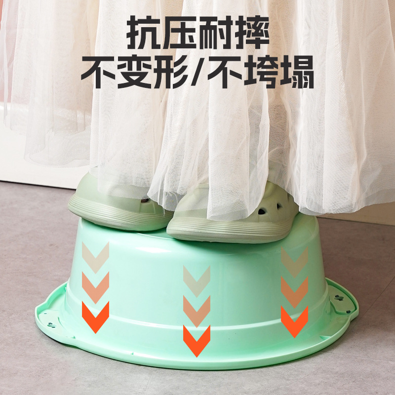 Household Washbasin Thickened Plastic Vegetable Basin Baby Washbasin Student Dormitory Storage Laundry Footbath Wholesale