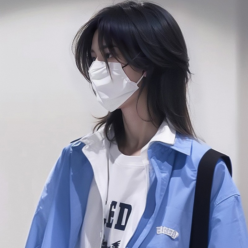 Кросс-бордерная популярная парик для мужчин, короткий натуральный пушистый стиль волчьего хвоста, унисекс полный парик японского стиля