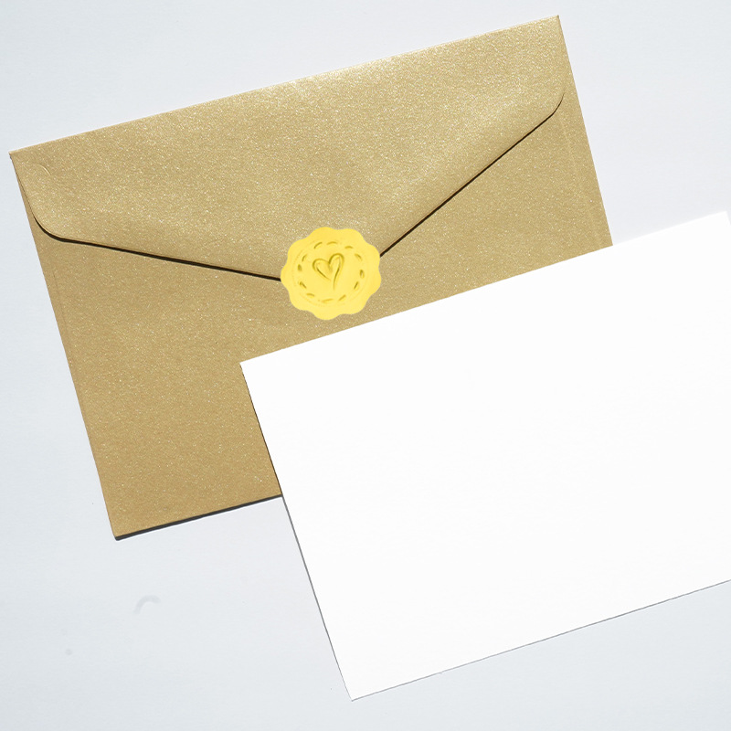 Envelope Seal Sticker, Eokeey Gold Embossed Envelope Sticker-Envelope Self Adhesive Envelope Seal Label