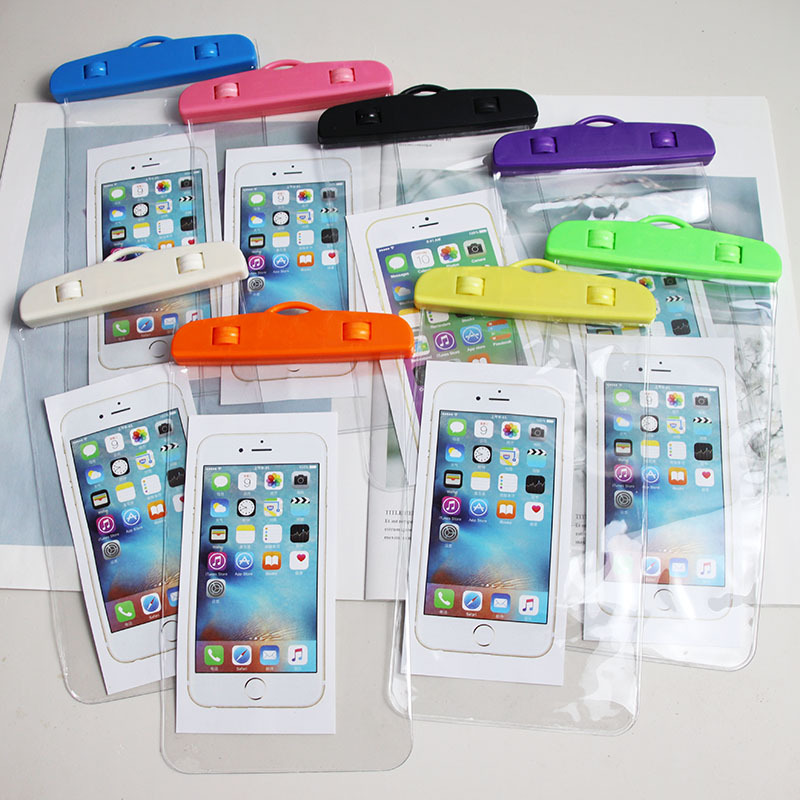 Outdoor wading touch screen swimming hot spring transparent mobile phone waterproof case stereoscopic transparent touch screen mobile phone waterproof bag