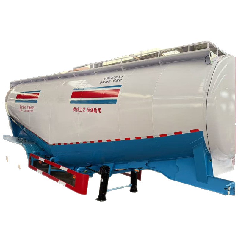 Cross-Border 55-Cubic Light Bulk Cement Tank Semi-Trailer Calcium Hydroxide Transport Urea Granule Transport Tank Truck