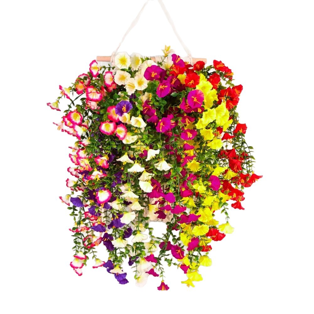 in stock Explosive 45-mesh Wall-mounted Artificial Eucalyptus Flower Silk Flower Home Wedding Courtyard Rattan Violet