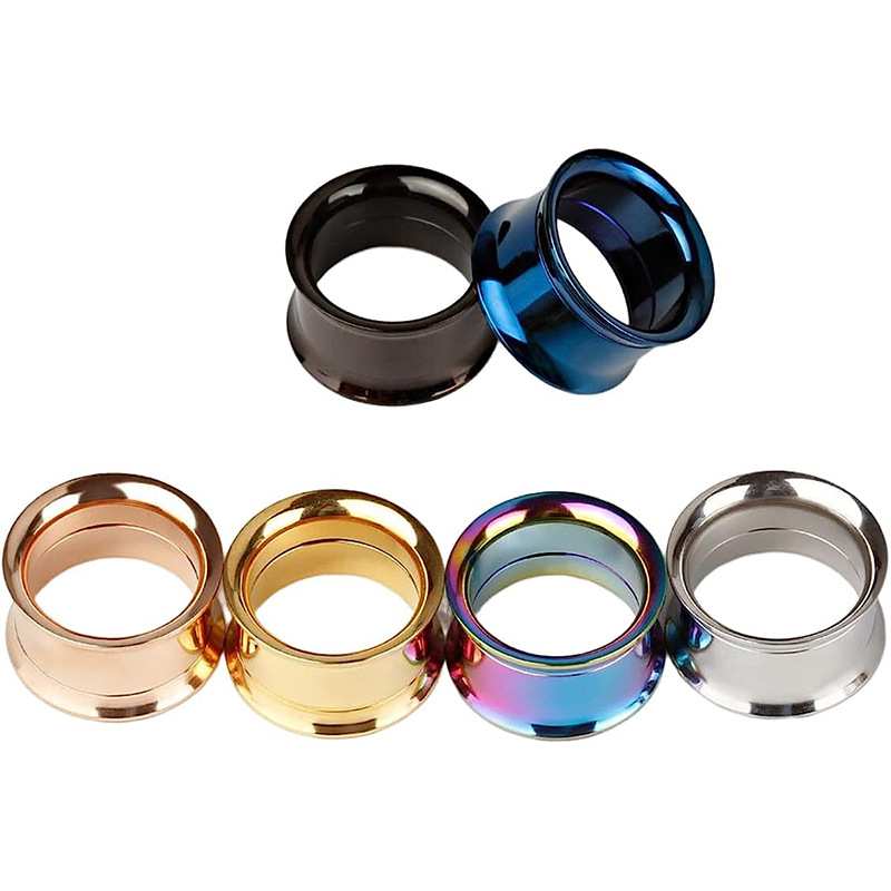 Серьги в стиле панк, простые, из стали, рога, увеличители для ушей, титановые внутренние зубцы, пирсинг ушей