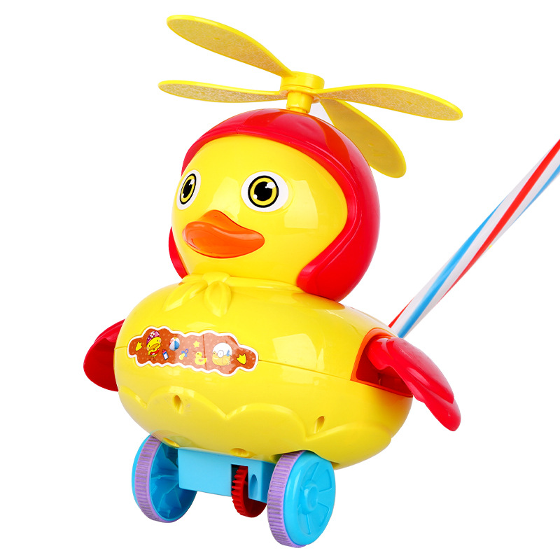 [Directly from the Manufacturer] by Toddler Learning to Walk Push-Pull Toy Hand-Pushed Airplane Baby Cute Duck Push-Pull Toy