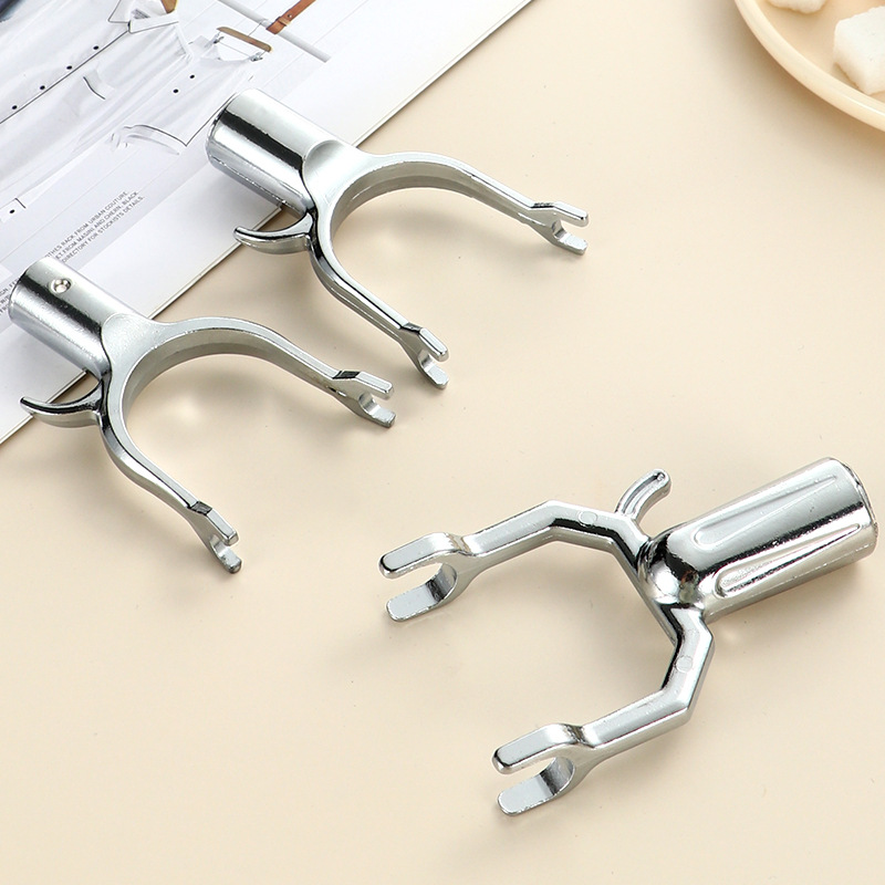 Factory wholesale aluminum alloy clothes fork head accessories hanging clothes fork thickened 19mm tube clothes pole joint multi-color optional