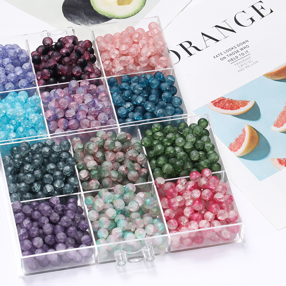 Round beads popping 10mm glass beads handmade beaded glass beads diy bracelet bracelet accessories wholesale
