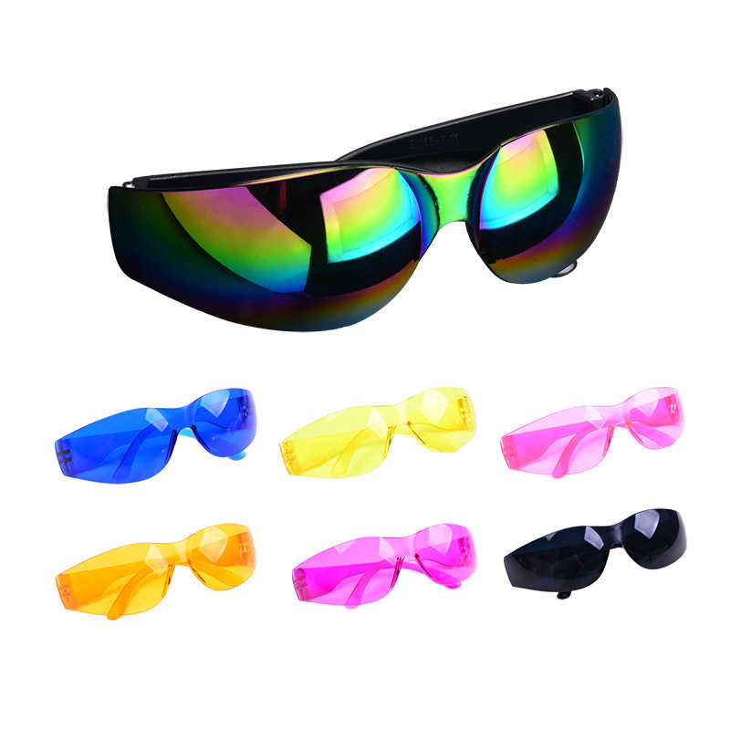 Colorful Reinforced Anti-Scratch and Anti-Impact Goggles, Dust-Proof and Splash-Proof, Cycling Industrial Experimental Protective Glasses