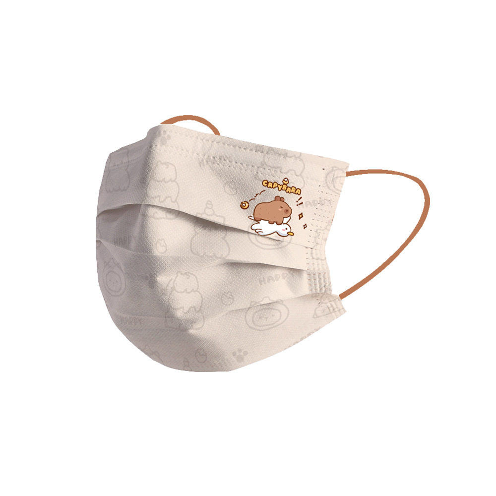 Capabala capybara mask disposable student High-looking cartoon Internet celebrity dust cover cute female