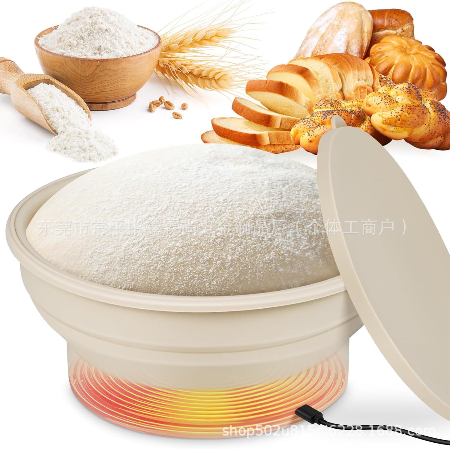 Силиконовая чаша для ферментации, термостатическая чаша для теста, графеновая чаша для ферментации, чаша для муки