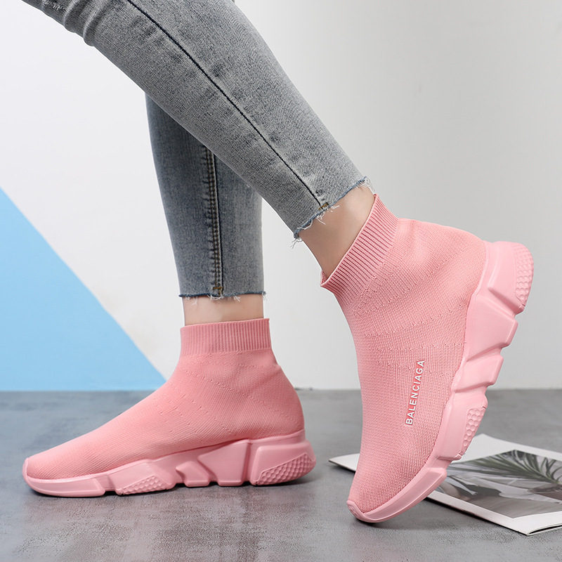 Shoes Men's Foreign Trade Large Size 2022 Summer New High-top Couple Socks Shoes Men's and Women's Footwear Men's Shoes