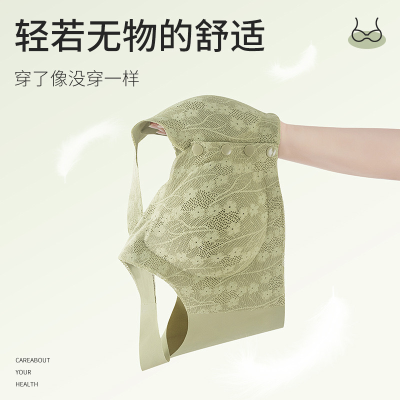 Live Broadcast Popular Middle-Aged and Elderly Mothers' Front-Button Underwear, Thin Summer Wire-Free Bra, Women's Nursing Bra