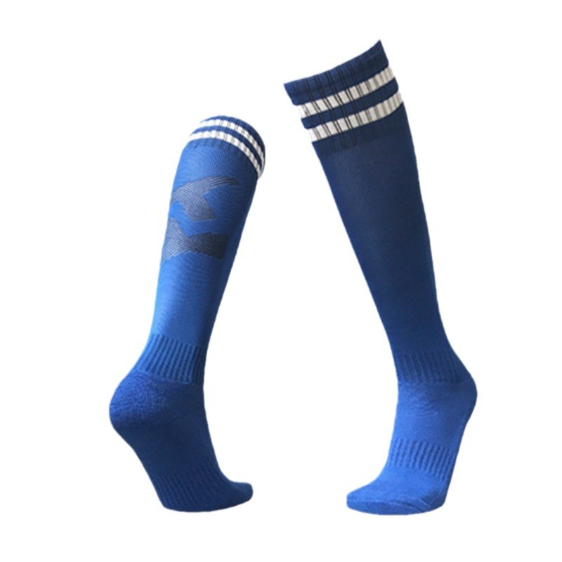 Autumn and Winter Football Socks for Men, Long Professional Adult Sports Socks, Children's Over-The-Knee Sweat-Absorbent Non-Slip Towel-Soled Socks, Quick-Drying