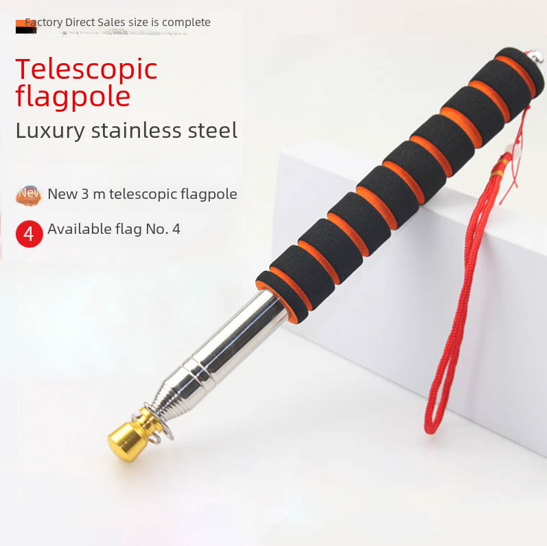 Postage tour guide flagpole bold 1.2 meters 1.6 meters 2 meters outdoor stainless steel flagpole telescopic pointer teaching