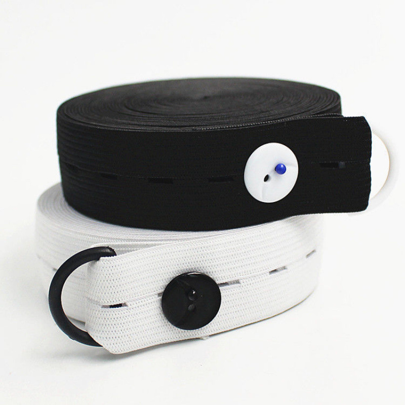 Регулируемая резинка для пуговиц с отверстием, 12мм, 15мм, 19мм, 25мм, 35мм