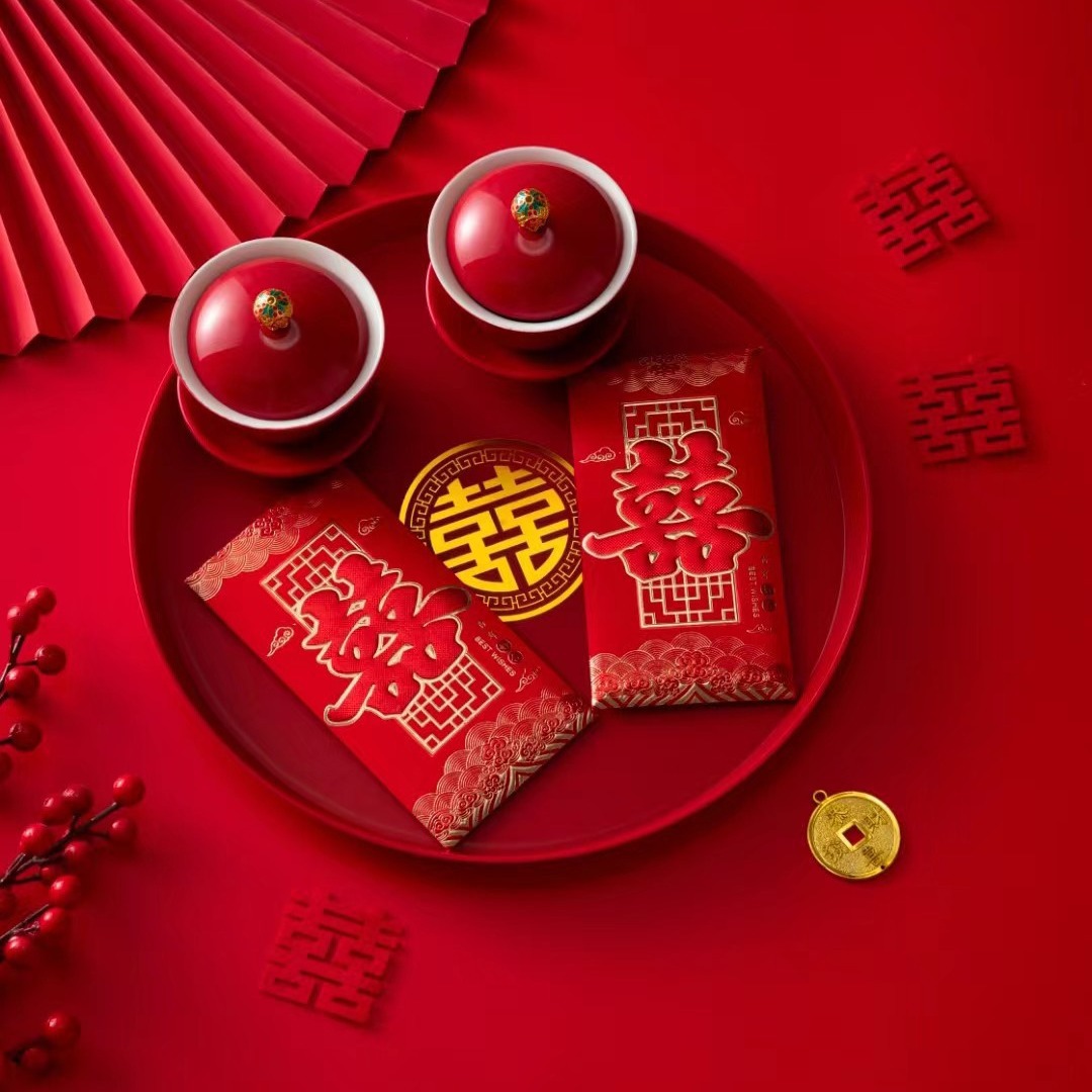 Wedding Fruit Plate, Wedding Candy Plate, Living Room Red Festive Toast Tray, Wedding Plate, Wedding Supplies Collection