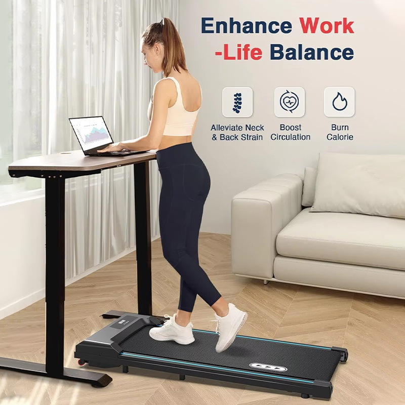 Cross-Border Household Foldable Treadmill Flat Walking Machine Simple Electric Small Indoor Silent Fitness Equipment