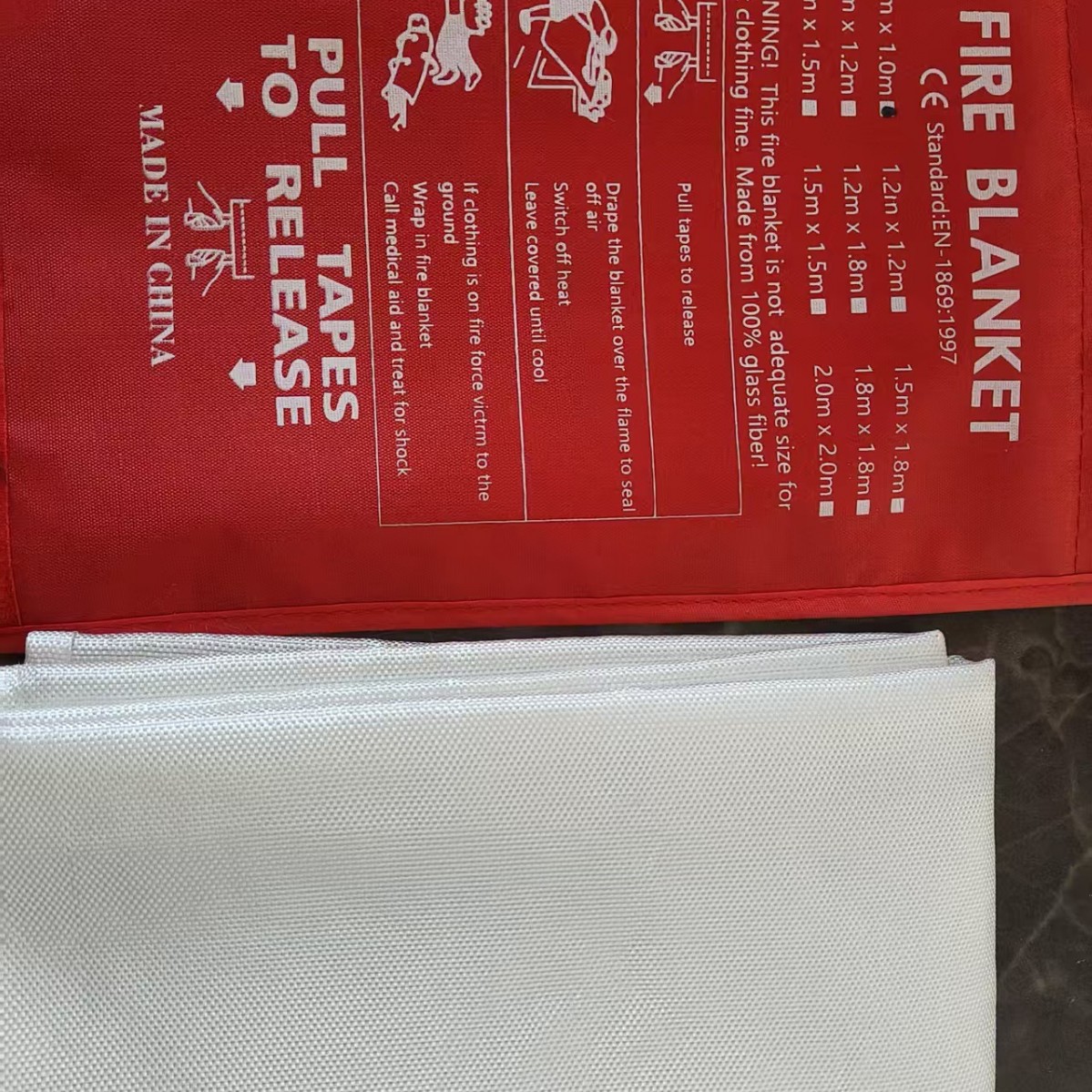 280g - 2 Export-Specific Fire Blankets for Malls and Schools, Escape Flame-Retardant Fiberglass Emergency Source Factory