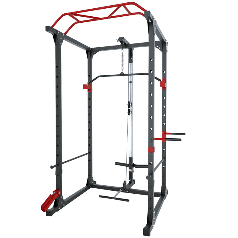 Squat Rack Frame Gantry Rack Bench Press Barbell Rack Bench Press Bed Comprehensive Training Fitness Equipment Foldable