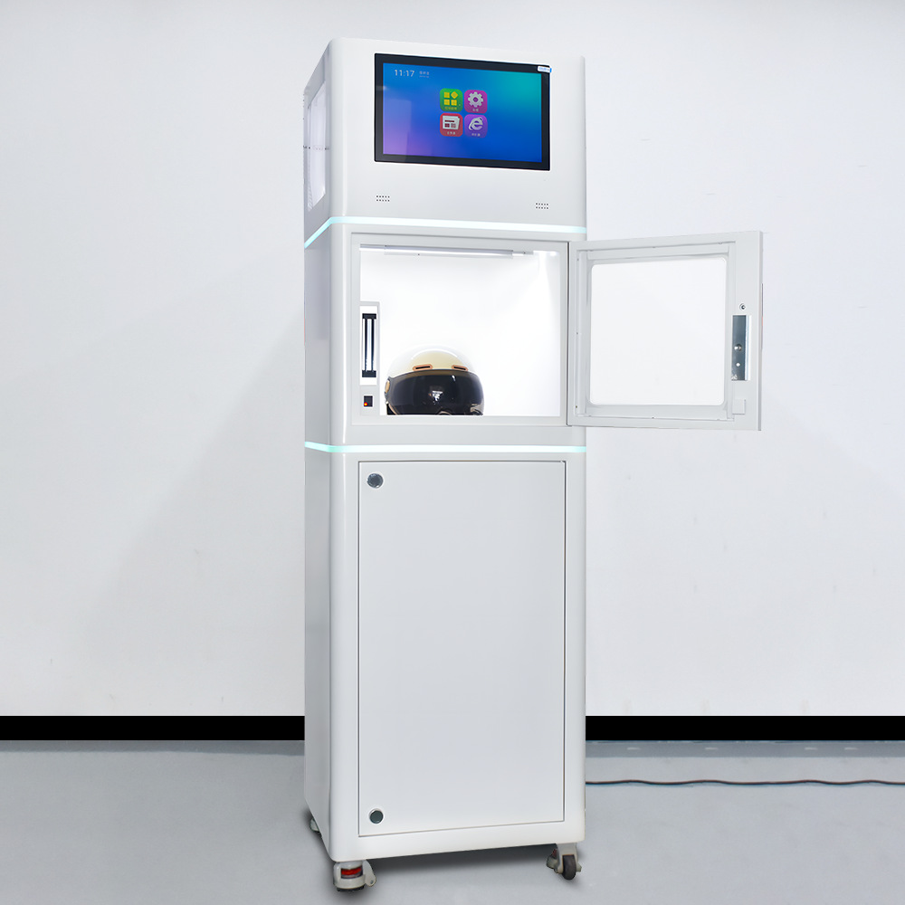 Credit Card/Qr Code Scan Payment Motorcycle Helmet Automatic Cleaning Machine Safety Helmet Drying and Disinfection Cabinet