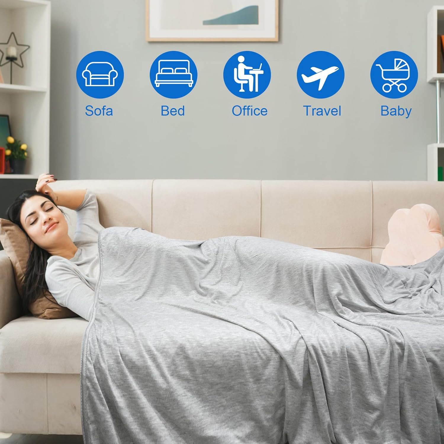 Amazon Cross-Border Bamboo Fiber Blanket Summer Cool Quilt Cold Blanket Washable Small Thin Quilt Coolingblanket