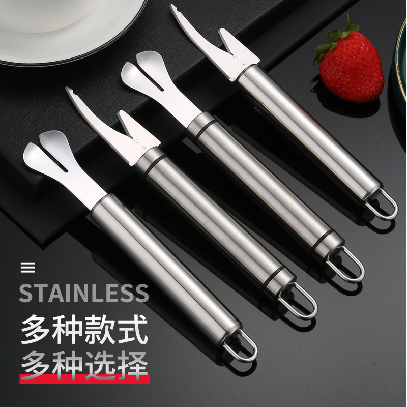 Stainless steel sausage knife household shrimp line knife multi-purpose shrimp peeler kitchen fish scale Planer duck sausage picking tool