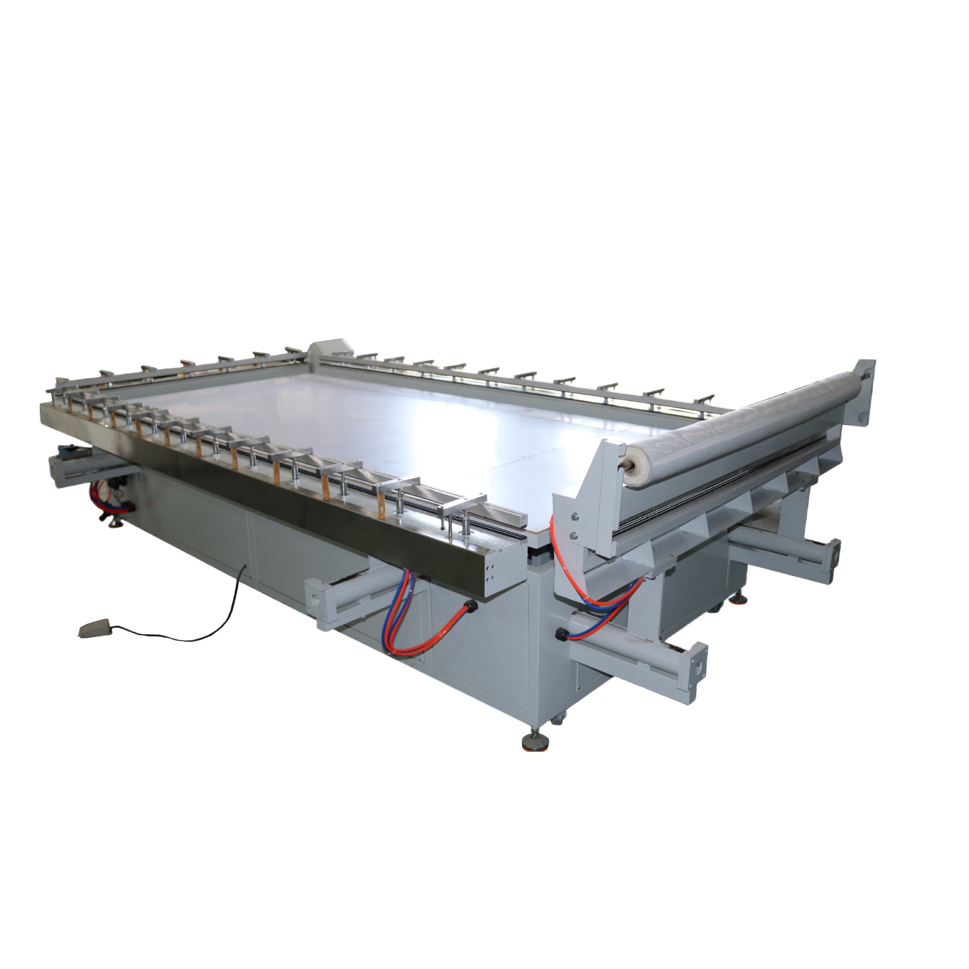 Net drawing machine Large format net drawing machine Automatic high tension net drawing machine High tension double aluminum chuck net drawing machine