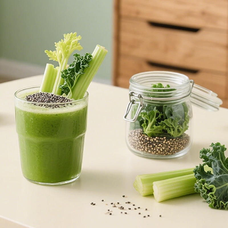 Kale Chia Seed Celery Powder Dietary Fiber Nutritional Meal Replacement Full Drink Powder Individually Packaged for Delivery