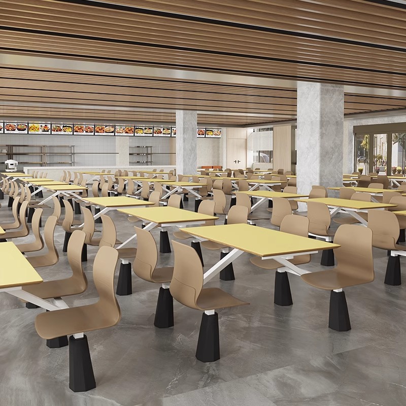 Столовая стол и стулья для сотрудников, комбинация стола и стульев для компании, отеля, школы, фабрики, стол для четырех человек