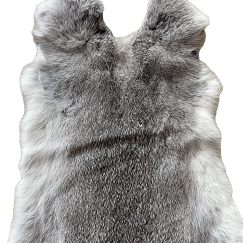 Rabbit Fur DIY Clothing Fur Raw Material Rabbit Fur Turf Color Cyan White Black Car Armrest Decoration Rabbit Hair
