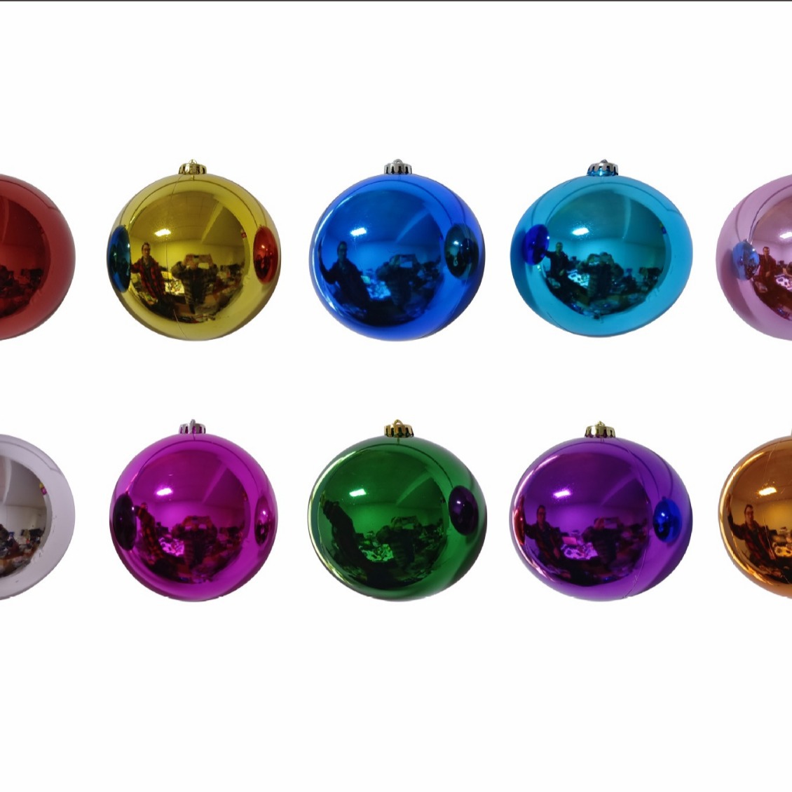 Large Christmas ball diameter 2CM-30CM40CM50CM60CM electroplating ball bright ball matt decorative ball wave ball