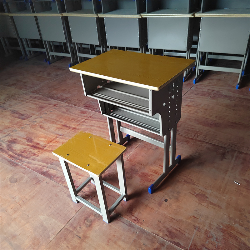 Students' Desks and Chairs High School Students' Desks Primary and Secondary School Students' Learning Desks and Chairs suit Training School Tutoring Class Single Person