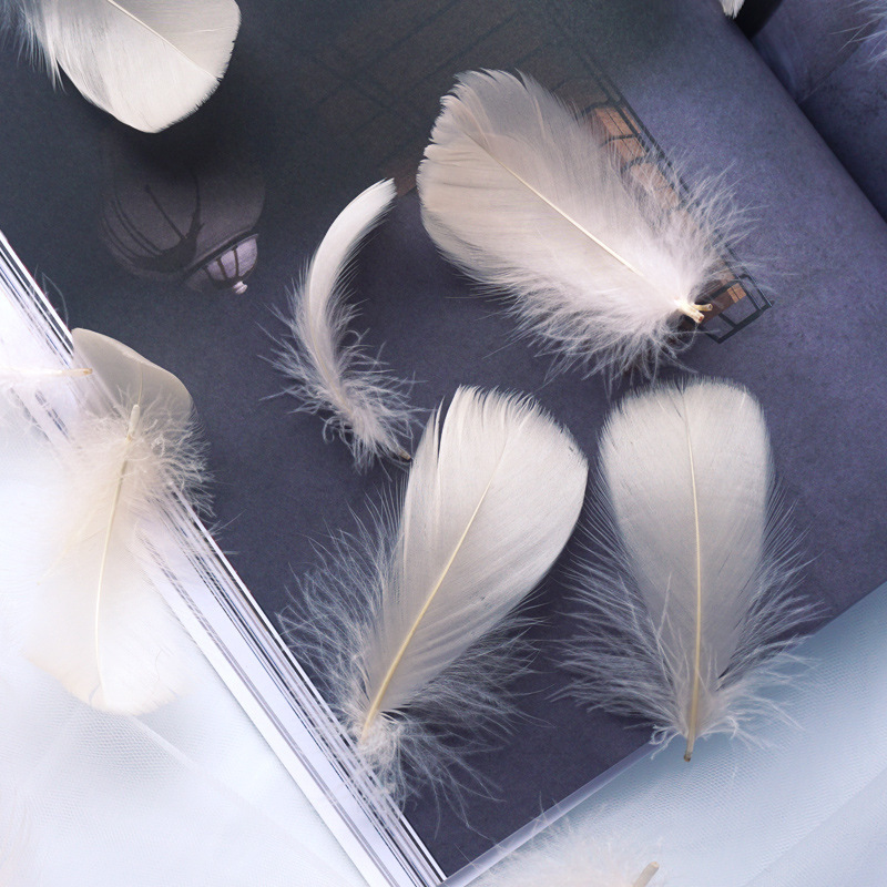 Factory wholesale macaroon color small feather 5-8cm goose feather small floating wave ball balloon filling decoration material