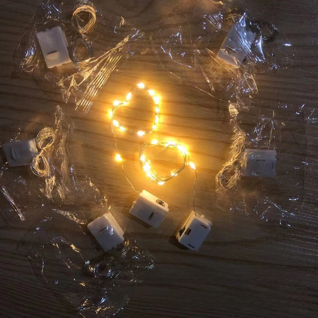 LED light string three-function three-gear cake gift box bouquet light string light string warm white lights with colored lights