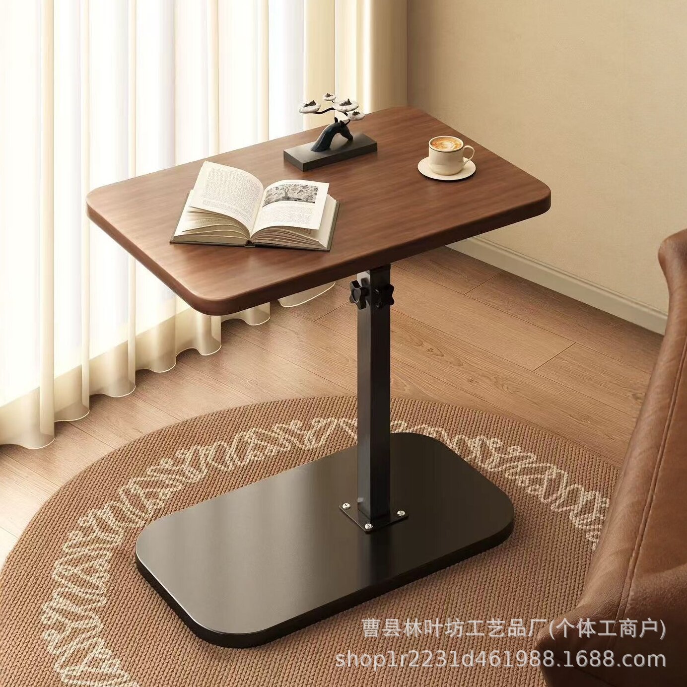 Регулируемый по высоте вращающийся боковой столик, шкаф для хранения рядом с диваном, простой кофейный столик, подставка для ноутбука