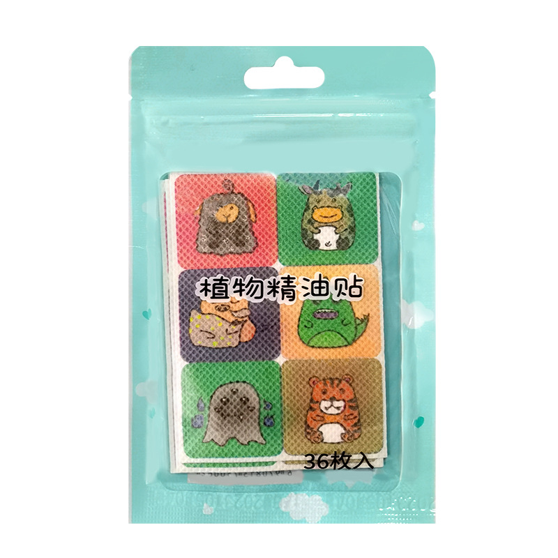 Summer Cartoon Mosquito Repellent Stickers 36 Pieces Baby Protective Stickers Pregnant Women and Kidsren Outdoor Protective Plant Essential Oil Patches