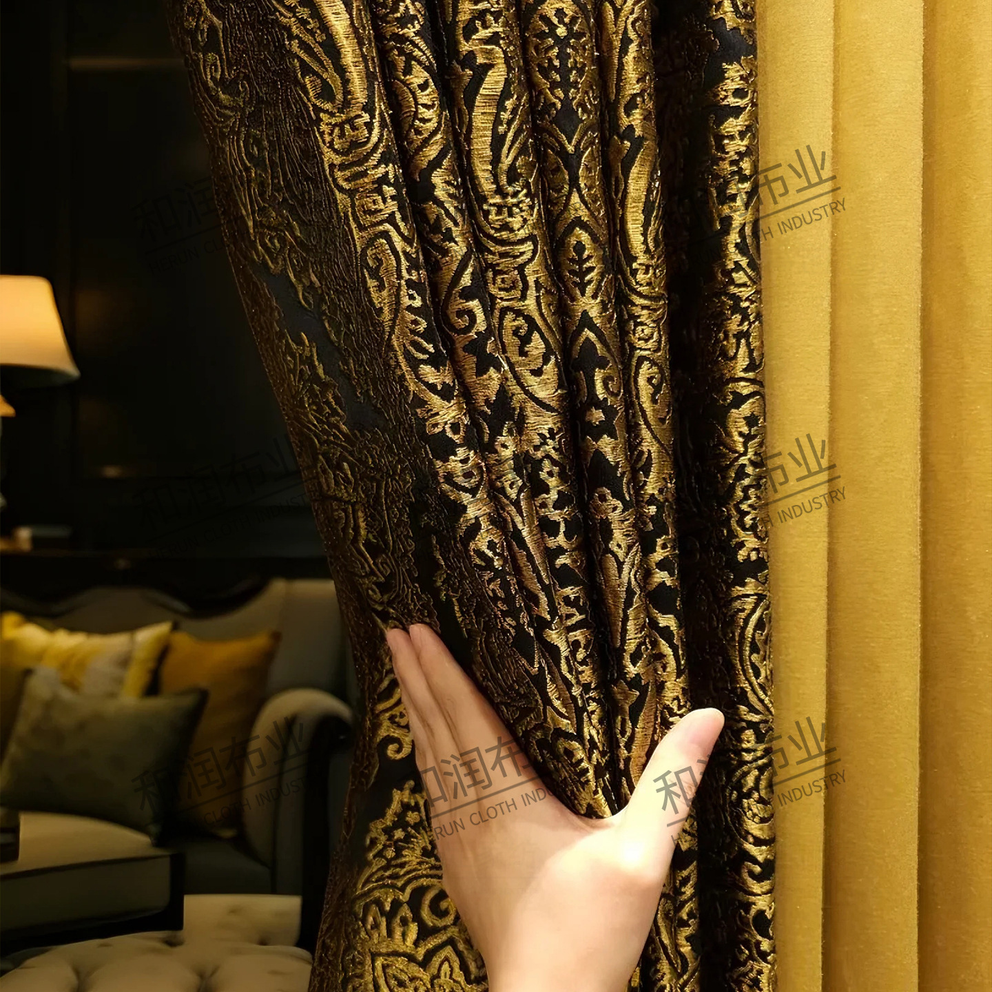 French Luxury High-End Embroidered High-End Curtains New European Style Villa Living Room Bedroom Full Blackout